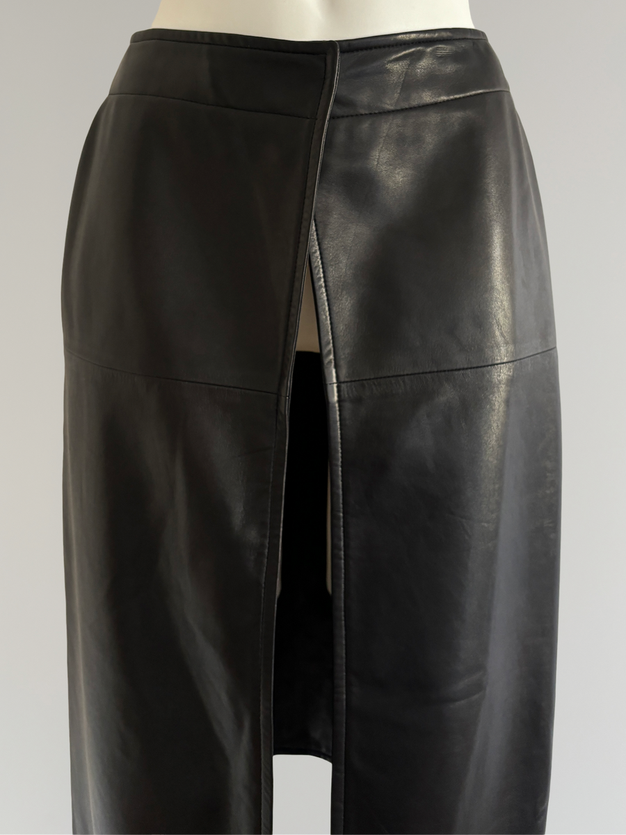 HERMÈS BY MARGIELA AW2002 LEATHER OVERSKIRT – MIES