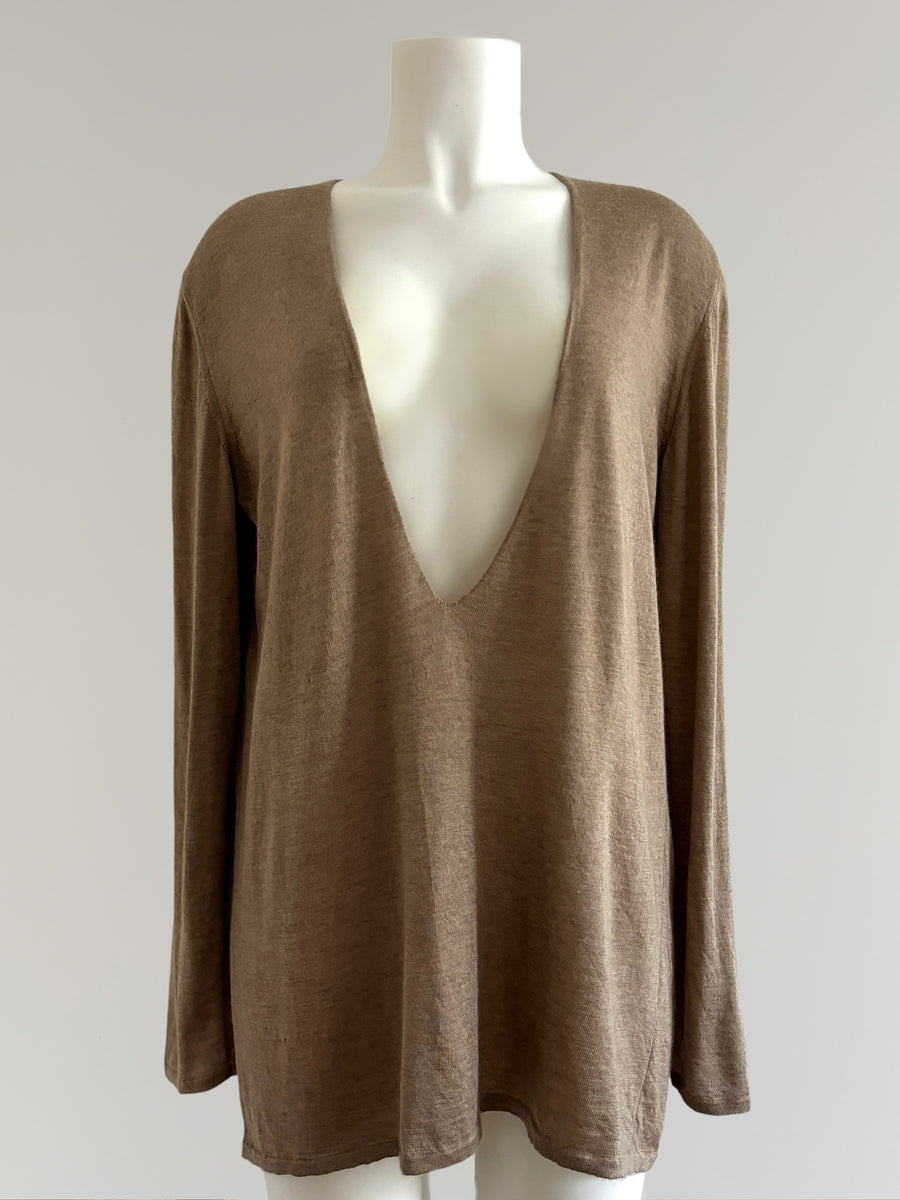HERMÈS BY MARGIELA CASHMERE AND SILK KNIT TOP – MIES