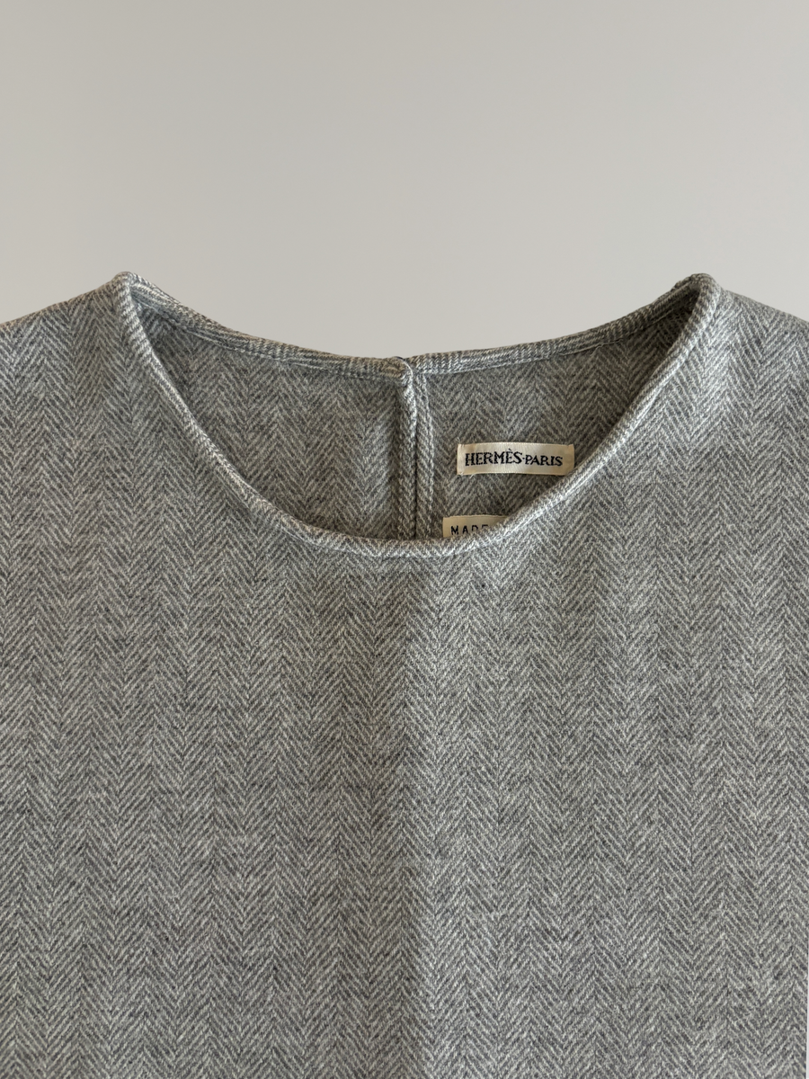 HERMÈS BY MARGIELA AW2001 WOVEN WOOL AND CASHMERE TOP – MIES