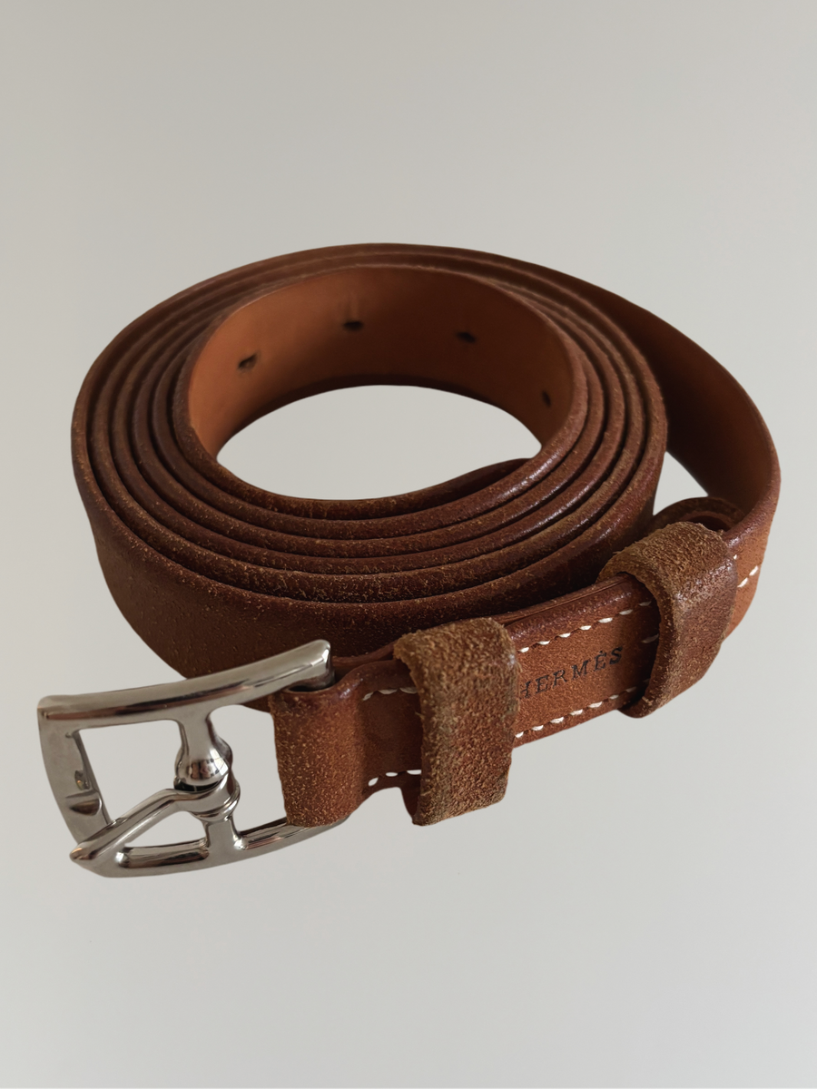 HERMÈS BY MARGIELA SS1999 ETRIVIÈRE DOUBLE TOUR BELT – MIES