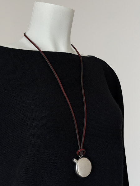 HERMÈS MARGIELA SS2003 SILVER PERFUME BOTTLE NECKLACE