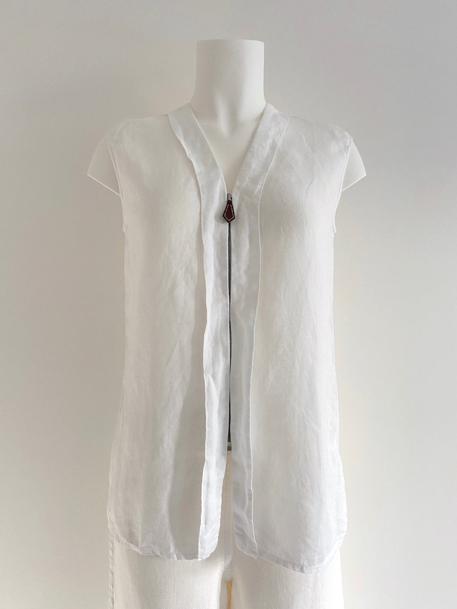 HERMÈS BY MARGIELA SS2000 LINEN TOP – MIES