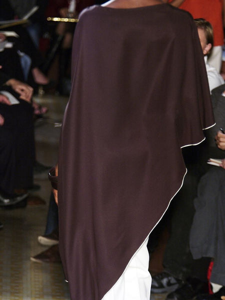 HERMÈS BY MARGIELA SS2004 ASYMMETRIC LOSANGE SILK TOP