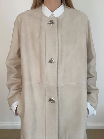 HERMÈS BY MARGIELA SS2002 'CHAÎNE D'ANCRE' SUEDE COAT