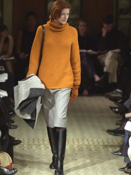 HERMÈS BY MARGIELA AW2000 CASHMERE AND SILK TURTLENECK PULLOVER