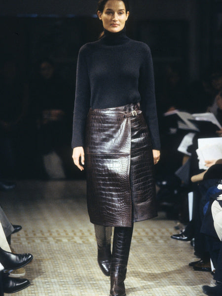HERMÈS BY MARGIELA AW2000 MID-LENGTH WRAP SKIRT