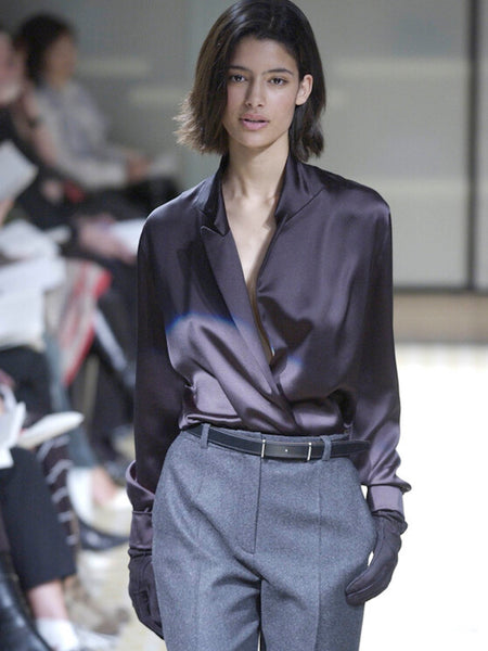 HERMÈS BY MARGIELA AW2002 SILK WRAP SHIRT