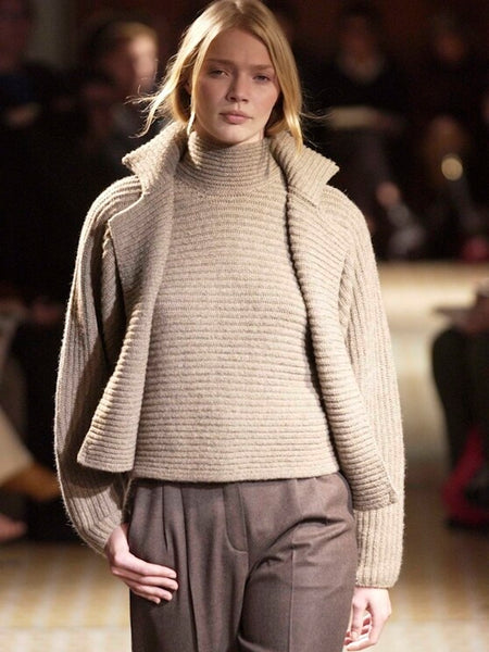 HERMÈS BY MARGIELA AW2003 SLEEVELESS CASHMERE AND ALPACA KNIT
