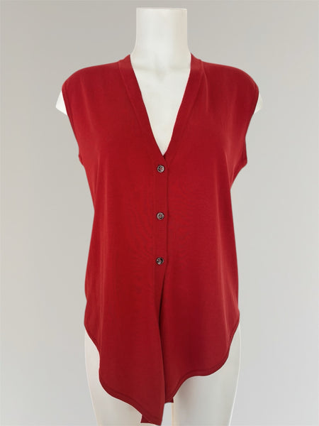 HERMÈS BY MARGIELA SS2004 COTTON KNIT TIE-FRONT TOP