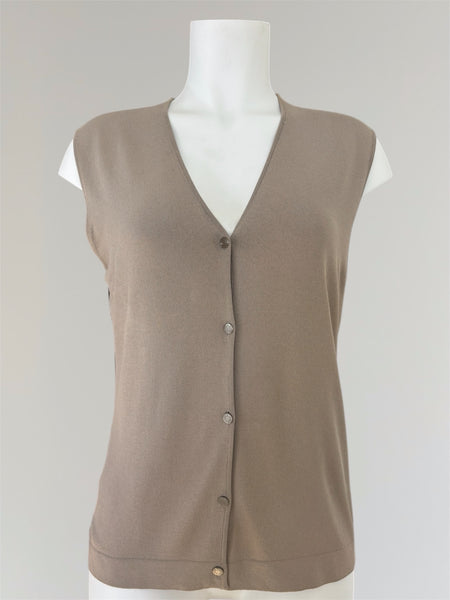 HERMÈS BY MARGIELA SS2002 LIGHT BICOLOR VISCOSE KNIT VEST