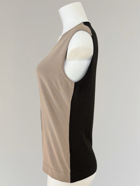 HERMÈS BY MARGIELA SS2002 LIGHT BICOLOR VISCOSE KNIT VEST