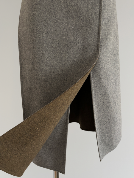 CÉLINE BY PHOEBE PHILO AW2014 DOUBLE FACE CASHMERE SKIRT