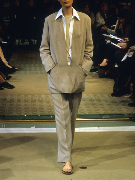 HERMÈS BY MARGIELA SS1999 LINEN VAREUSE BLAZER