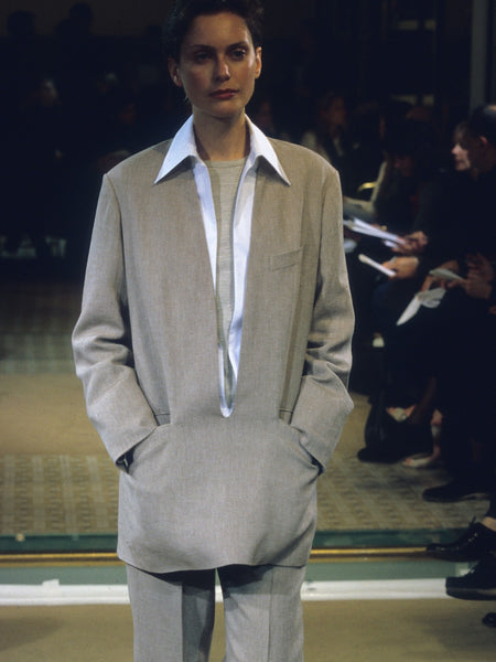 HERMÈS BY MARGIELA SS1999 LINEN VAREUSE BLAZER