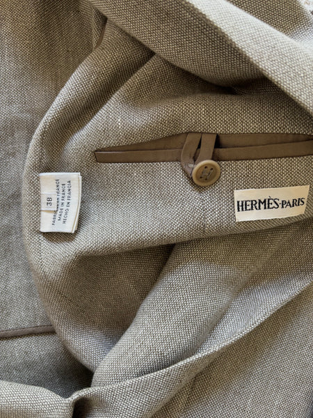 HERMÈS BY MARGIELA SS1999 LINEN VAREUSE BLAZER