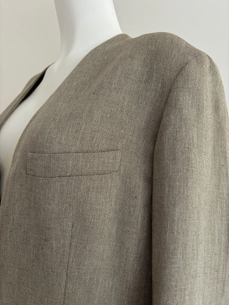 HERMÈS BY MARGIELA SS1999 LINEN VAREUSE BLAZER