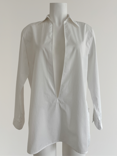 HERMÈS BY MARGIELA SS1999 COTTON VAREUSE SHIRT