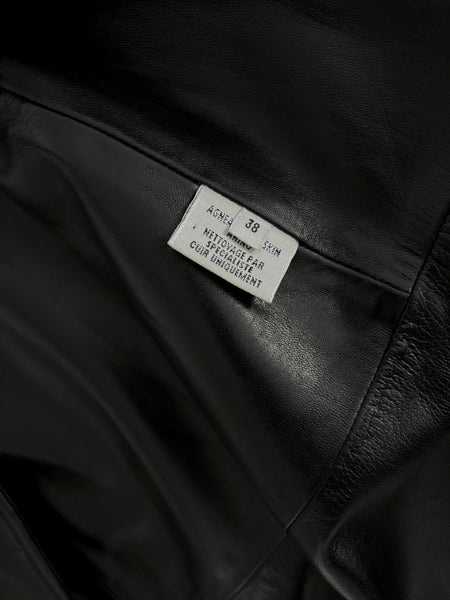 HERMÈS BY MARGIELA AW2002 LEATHER OVERSKIRT