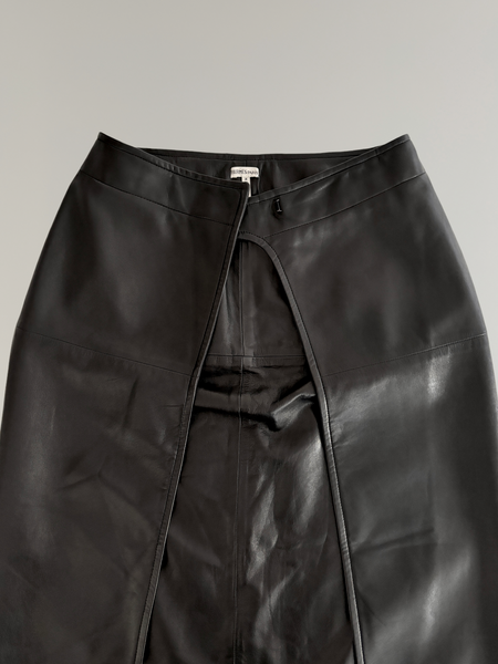 HERMÈS BY MARGIELA AW2002 LEATHER OVERSKIRT