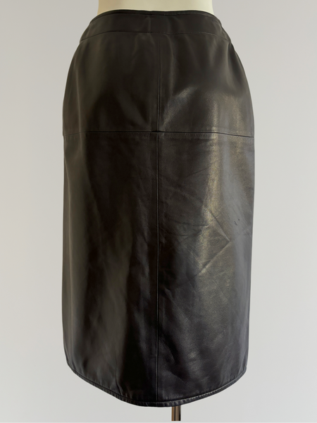 HERMÈS BY MARGIELA AW2002 LEATHER OVERSKIRT