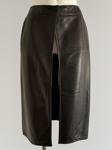 HERMÈS BY MARGIELA AW2002 LEATHER OVERSKIRT