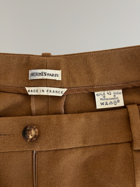 HERMÈS BY MARGIELA AW2003 CAMEL HAIR TROUSER