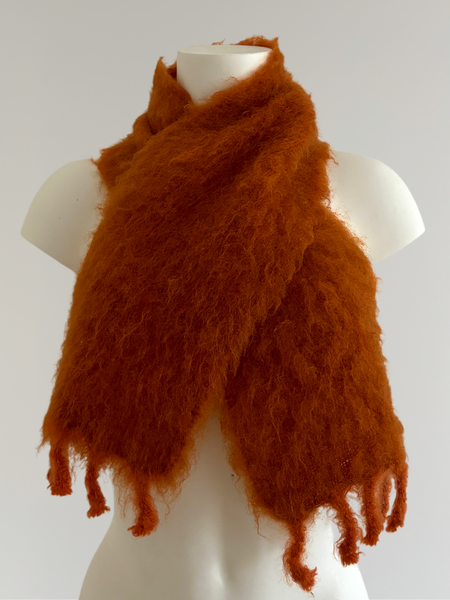 HERMÈS BY MARGIELA HAND-KNITTED MOHAIR SCARF