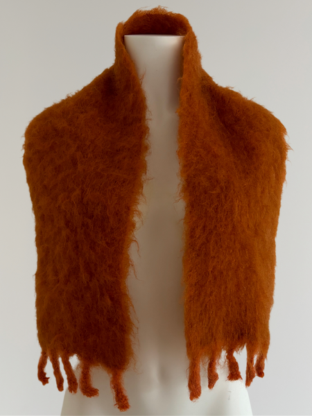 HERMÈS BY MARGIELA HAND-KNITTED MOHAIR SCARF