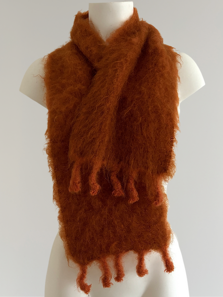 HERMÈS BY MARGIELA HAND-KNITTED MOHAIR SCARF