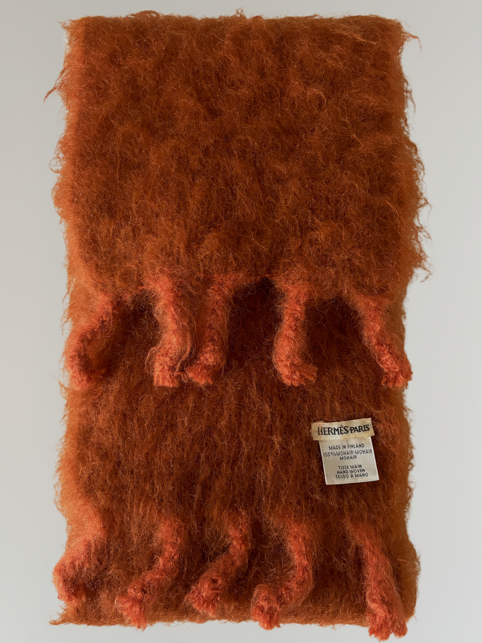 HERMÈS BY MARGIELA HAND-KNITTED MOHAIR SCARF