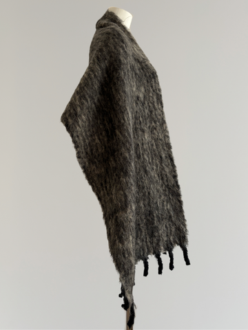 HERMÈS BY MARGIELA AW1999 HAND WOVEN MOHAIR OVERSIZED SCARF