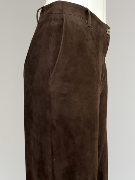 HERMÈS BY MARGIELA AW2002 STRAIGHT SUEDE TROUSER