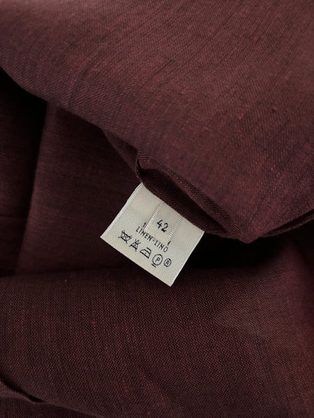 HERMÈS BY MARGIELA LINEN VAREUSE SHIRT