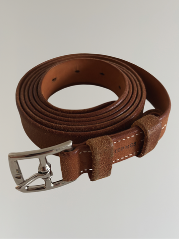 HERMÈS BY MARGIELA SS1999 ETRIVIÈRE DOUBLE TOUR BELT