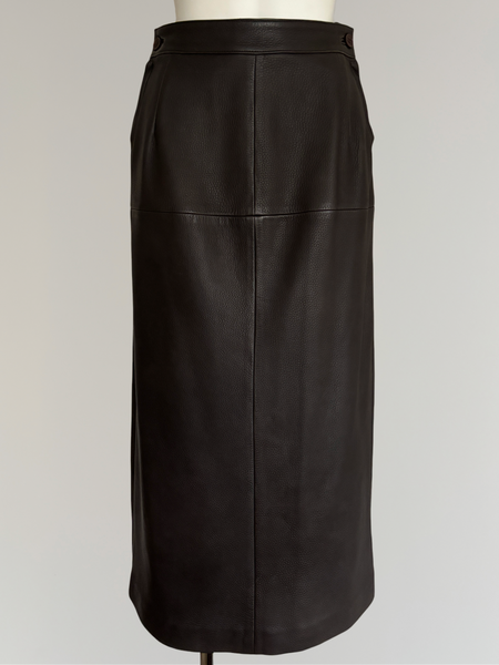 HERMÈS BY MARGIELA LONG LEATHER SKIRT