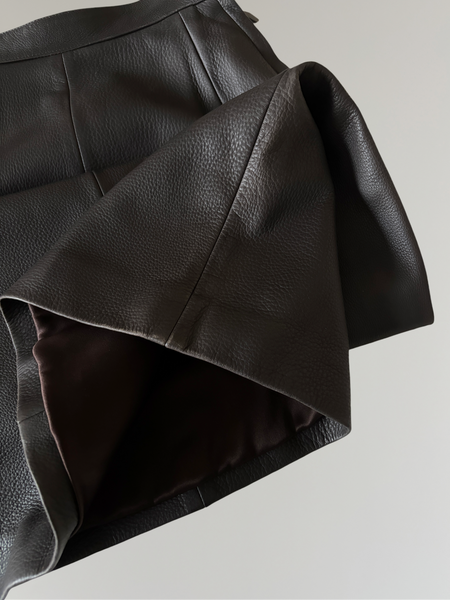 HERMÈS BY MARGIELA LONG LEATHER SKIRT