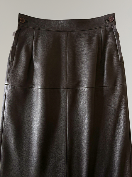 HERMÈS BY MARGIELA LONG LEATHER SKIRT