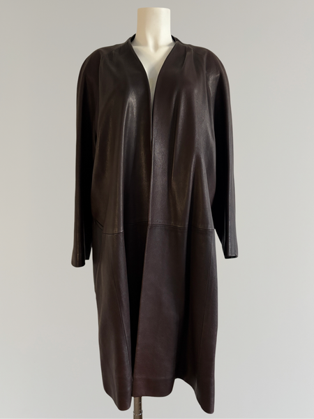 HERMÈS BY MARGIELA AW1998 LEATHER COAT