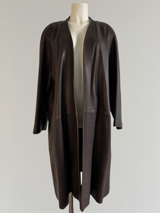 HERMÈS BY MARGIELA AW1998 LEATHER COAT