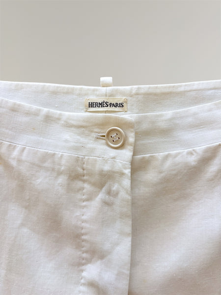 HERMÈS BY MARGIELA SS1999 LINEN SKIRT