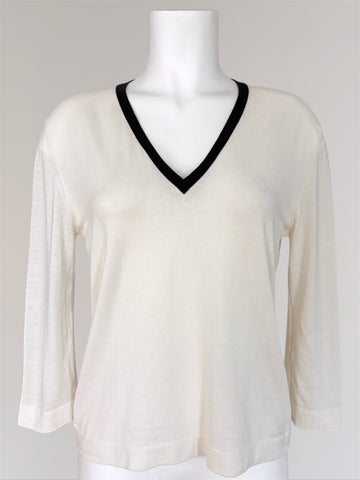 HERMÈS BY MARGIELA SS2002 V-NECK COTTON KNIT