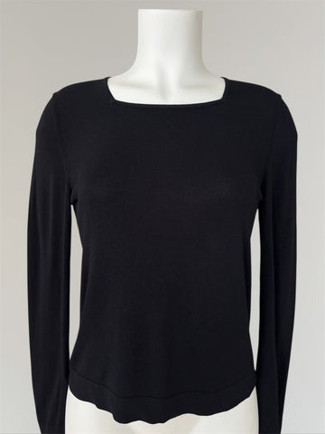 HERMÈS BY MARGIELA SQUARE NECK VISCOSE KNIT PULLOVER