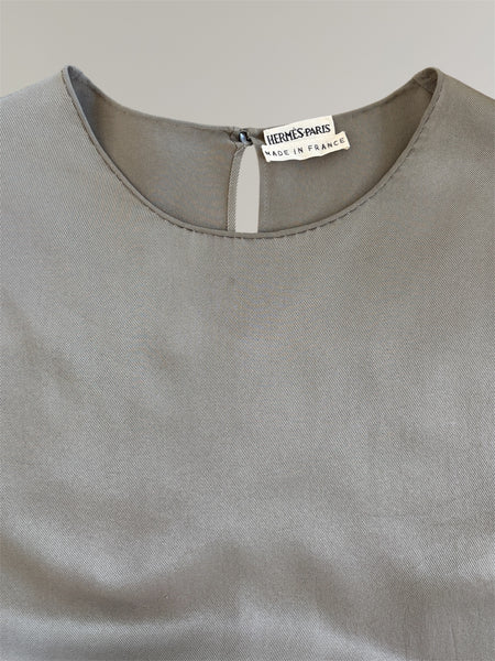 HERMÈS BY MARGIELA AW1998 LONG SLEEVE SILK TOP