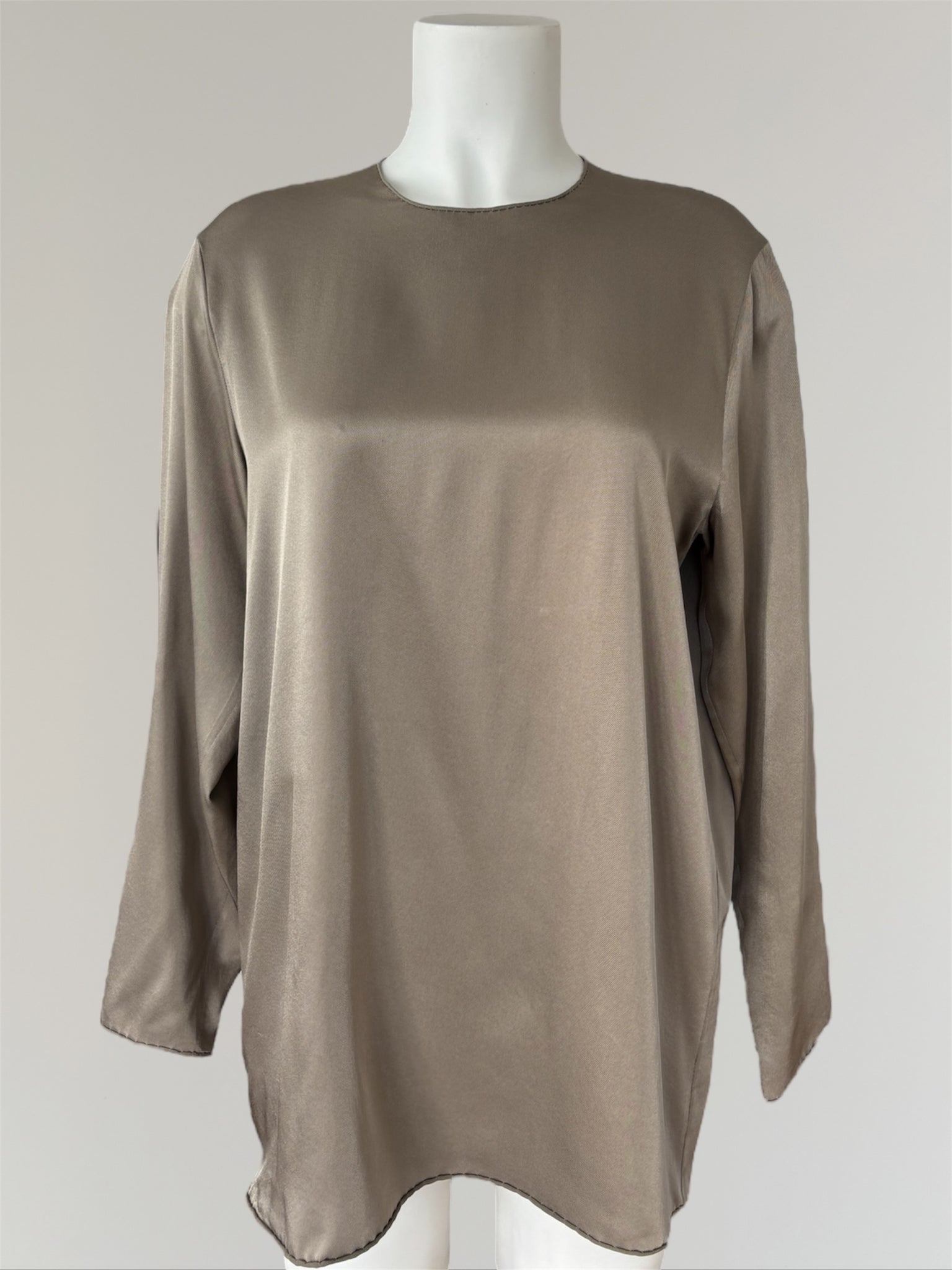 HERMÈS BY MARGIELA AW1998 LONG SLEEVE SILK TOP