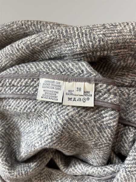 HERMÈS BY MARGIELA HERRINGBONE WEAVE CASHMERE PULLOVER