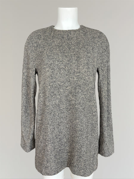 HERMÈS BY MARGIELA HERRINGBONE WEAVE CASHMERE PULLOVER