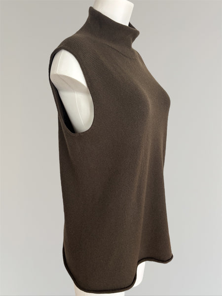 HERMÈS BY MARGIELA SLEEVELESS CASHMERE TURTLENECK