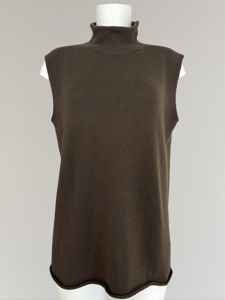 HERMÈS BY MARGIELA SLEEVELESS CASHMERE TURTLENECK