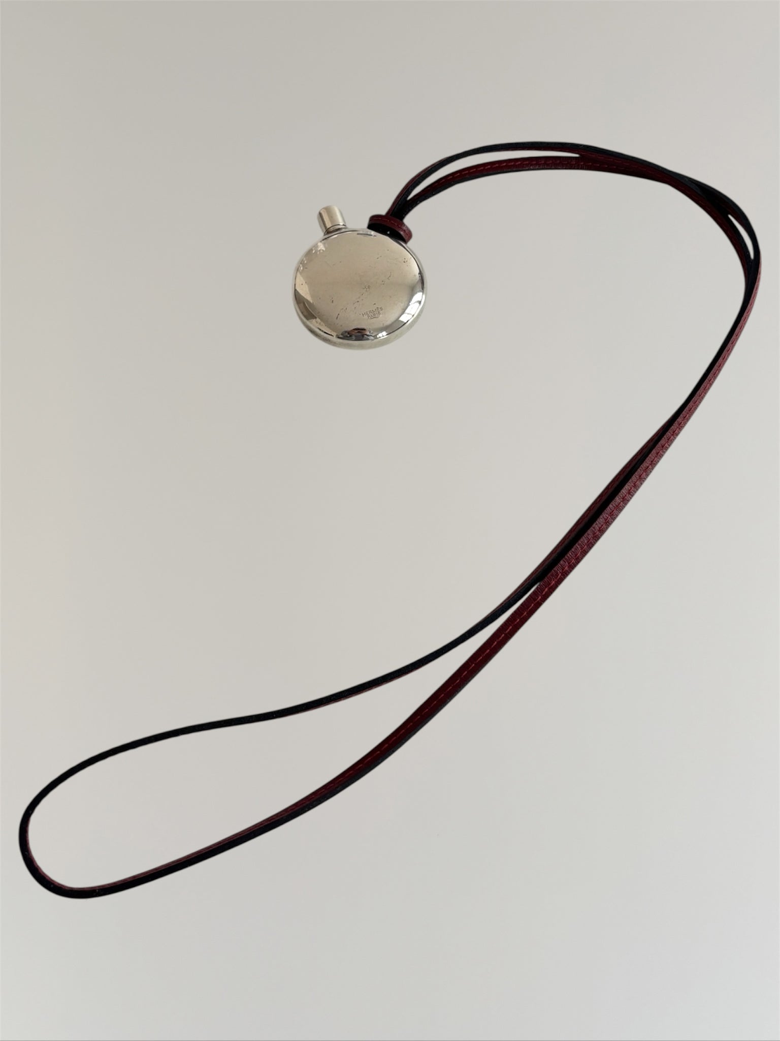 HERMÈS MARGIELA SS2003 SILVER PERFUME BOTTLE NECKLACE