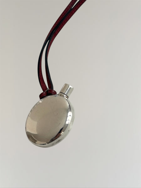 HERMÈS MARGIELA SS2003 SILVER PERFUME BOTTLE NECKLACE